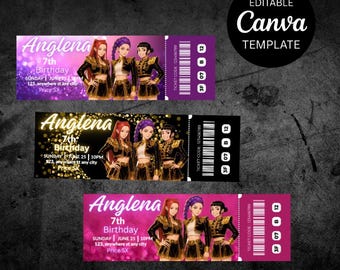 KPOP Demon Hunter Concert Ticket | Editable Canva Template | Digital & Printable Concert Invite | Kpop Demon Hunter Invite Ticket Invitation