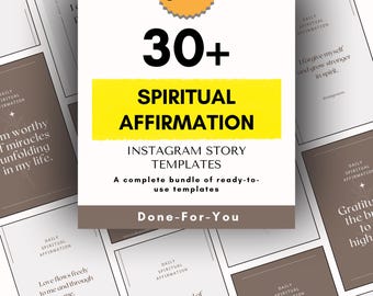 Spiritual Affirmation Quotes: Instagram Story Templates for Coaches (Canva)
