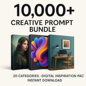 10,000+ Creative Prompt Bundle | 20 Categories | Digital Inspiration Pack | Instant Download