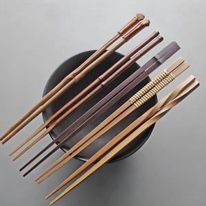 Handmade Vietnamese Bamboo Chopsticks Set, Unique Design