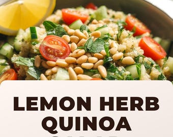 Ricetta in PDF per l'insalata di quinoa al limone ed erbe aromatiche