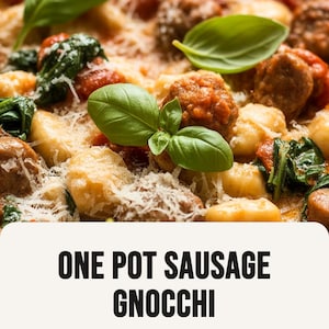 Recept på korvgnocchi i en gryta, digital nedladdning