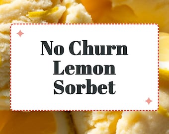 Ricetta del sorbetto al limone senza gelatiera (PDF, download digitale)