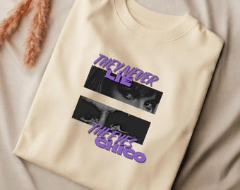 Scarface Quote T Shirt Design, They Never Lie The Eyes Chico, Dark Movie Design,