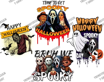 Spooky Halloween Horror PNG Bundle | Scary Icons Sublimationsdesigns (Digitaler Download)