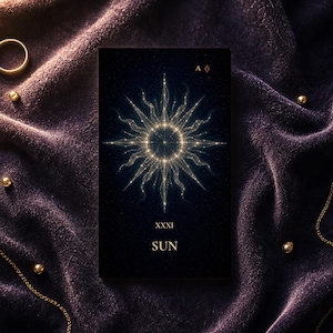 Deck Lenormand - 36 cartes avec art cosmique - Deck Oracle pour débutants