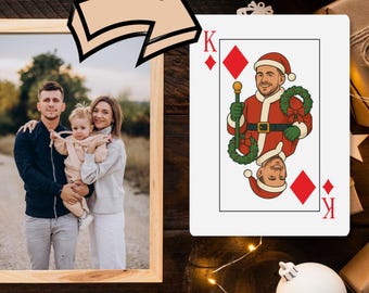 Customized playing cards for families - Transform your photo into  a personal Christmas card deck