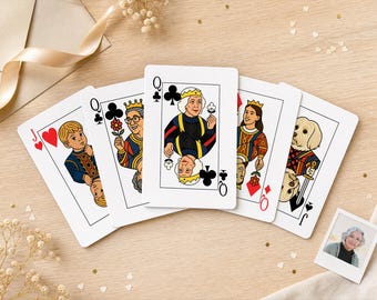 Custom poker deck personalized with your photo. A unique personal game for anniversary or wedding