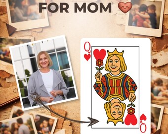 Custom Photo Gift for Mother's day. Personalized Family Card Game.