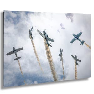 Airshow Stunt Plane Composite Photo Aviation Wall Art Aerobatic Flight Single Aircraft Sequence Aerobatics Aviation Photography Print