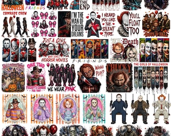 Halloween Horror Movie Characters Mega Bundle Png, Spooky Vibes Png, Retro Halloween Png, Fall Png, legends never die png, Instant Download