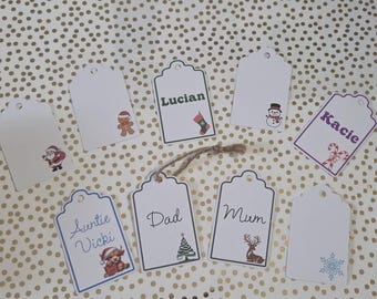 Personalised Christmas gift tags