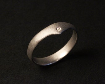 Diamond Ring sterling Silver white Gold plated rhodium