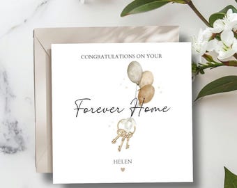 Tarjeta personalizada para el hogar eterno, tarjeta para el hogar de tus sueños, tarjeta para el primer hogar juntos, tarjeta para el hogar eterno, tarjeta neutra para el nuevo hogar