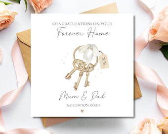 Tarjeta personalizada para el hogar eterno, tarjeta para el hogar de tus sueños, tarjeta para el primer hogar juntos, tarjeta para el hogar eterno, tarjeta neutra para el nuevo hogar