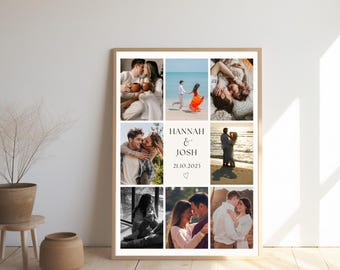 Stampa fotografica personalizzata su misura / Collage di ricordi fotografici, stampa ricordo da regalare, regalo per fidanzato, regalo per fidanzata, quadro da appendere al muro