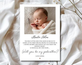 Biglietto di proposta per madrina, biglietto di proposta per madrina con foto, biglietto di proposta per padrini, vuoi essere la mia madrina?, biglietto con foto personalizzato