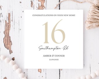 Personalised First New Home Card, Congratulations on your First Home Card, First Home Together Card, Happy 1st Home Card, Colour Options