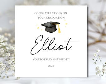 Personalised Graduation Card, Congratulations on Your Graduation Card, You Totally Smashed It Card, University Graduation Card For Her & Him