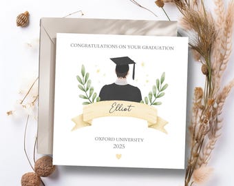 Personalised Graduation Card, Congratulations on Your Graduation Card, You Did itCard, University Graduation Card For Him and Her