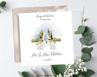 Tarjeta de boda personalizada para el Sr. y la Sra., Tarjeta para los recién casados