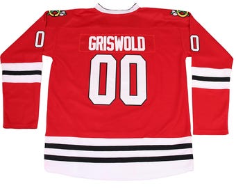 Clark Griswold #00 Hockey Jersey red X-Mas Christmas Vacation The Movie Men Custom hockey jersey