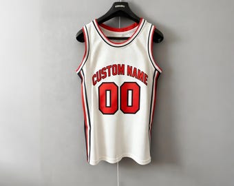 Individuell gestaltetes Basketballtrikot, personalisiertes Trikot (Spieltagsoutfit), gesticktes Basketballtrikot-Design mit Name und Nummer für Herren, Damen und Jugendliche