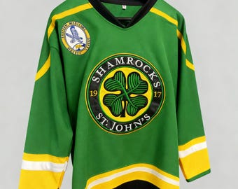 Custom Hockey Jersey 3 Ross The BOSS Rhea ST John's Shamrocks Stitched Hockey Jersey Hockey practice Jersey with EMHL Patch White Green