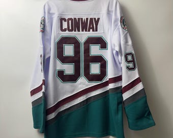 Charlie Conway #96 – Filmtrikot (Eishockeytrikot) vor Filmhintergrund, Weihnachtsgeschenk