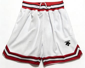Retro-Basketballshorts für Herren, klassische Mesh-Sportshorts, lässige Vintage-Sportshorts mit Streifen