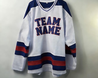 Custom Hockey-Trikot USA Hockey 17 Jack O'Callahan 21 Mike Eruzione 30 Jim Craig Miracle On Ice USA