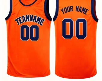 Individuell gestaltetes Basketballtrikot, personalisiertes Trikot (Spieltagsoutfit), gesticktes Basketballtrikot-Design mit Name und Nummer für Herren, Damen und Jugendliche