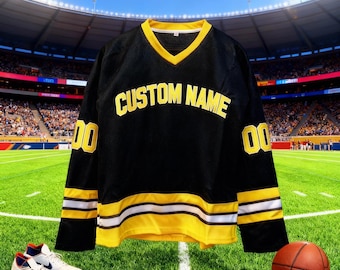 Individuell gestaltetes Eishockeytrikot, Happy Gilmore #18 Trikot, Boston, Adam Sandler, Filmtrikot von 1996, gesticktes Trikot für Herren, Damen und Jugendliche