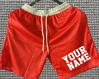 Customizable text, numbers, 3D digital print men's summer sports shorts, gift for husband, boyfriend shorts