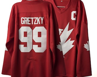 Hockey Jersey hockey above #99 Gretzky Labatt Team Coupe Canada Cup para hombre