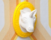 Unicorn Mini Wall Art / Jewelry Display Lemon Sorbet
