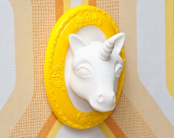 Unicorn Mini Wall Art / Jewelry Display Lemon Sorbet