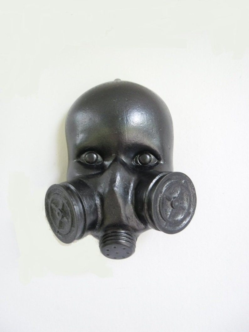 Gas Mask Doll Wall Art Mk 1 gunmetal image 3