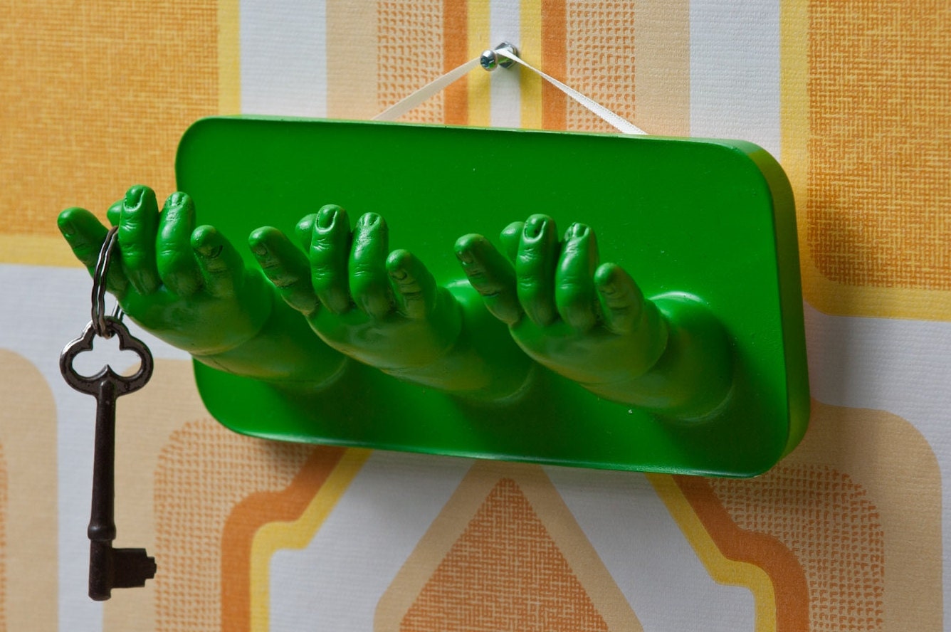 Vintage Poupée Main Bijoux Affichage/Sac Crochets Art Mural - Zombie