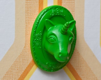 Unicorn Mini Wall Art - Green Apple