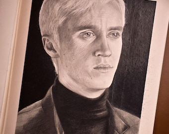Dibujo de grafito de Draco Malfoy