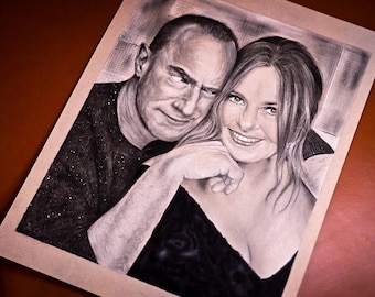 Law & Order SVU Benson and Stabler Drawing