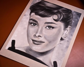 Audrey Hepburn Hand-Drawn Portrait