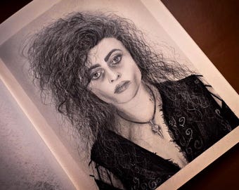 Retrato dibujado a mano de Bellatrix Lestrange