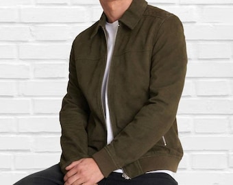 Giacca Da Camionista In Pelle Di Agnello Nera Da Uomo: Stile - Foto 9