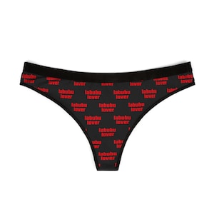 Perizoma da donna - Stampa &#39;Labubu Lover&#39;, Intimo comodo, Regalo di San Valentino, Lingerie Meme, Intimo coordinato per coppie, Perizoma Brainrot