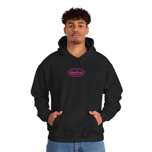 Sudadera con capucha rosa y negra con gráfico en la espalda, inspirada en Von Dutch, regalo para amigos, ropa de calle GenZ, meme Brainrot Y2K imagen 14