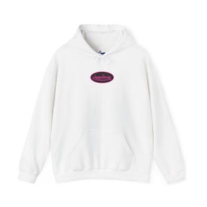 Sudadera con capucha rosa y negra con gráfico en la espalda, inspirada en Von Dutch, regalo para amigos, ropa de calle GenZ, meme Brainrot Y2K imagen 1