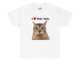 I Love Heart Little Tole Tole Cat T Shirt | Famous Instagram Cat Meme Funny Shirt, Gift for Cat Lover, GenZ Brainrot Cute Kitty Shirt