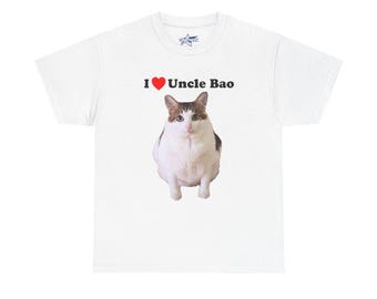 Camiseta con el gato "Te amo, tío Bao Bao" / Meme divertido de gatos famosos de Instagram, regalo para amantes de los gatos, camiseta de gatitos GenZ Brainrot